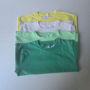 Zara Kids Colorful T-Shirt Set - Green, Yellow, Cream